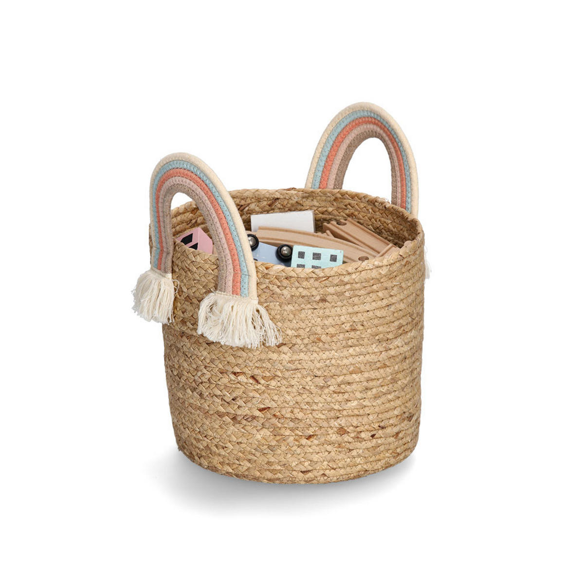 AUFBEWAHRUNGSKORB Rainbow - naturfarben - Ø 30cm - Naturfarben, Textil (30/30cm) - Zeller Present