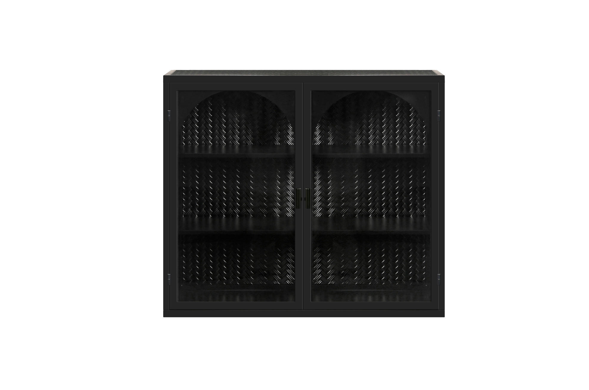 KÜCHENOBERSCHRANK 70/23/60 cm in Schwarz mit Glasfront und 2 Türen - Schwarz, Glas (70/60/23cm) - BEAOK