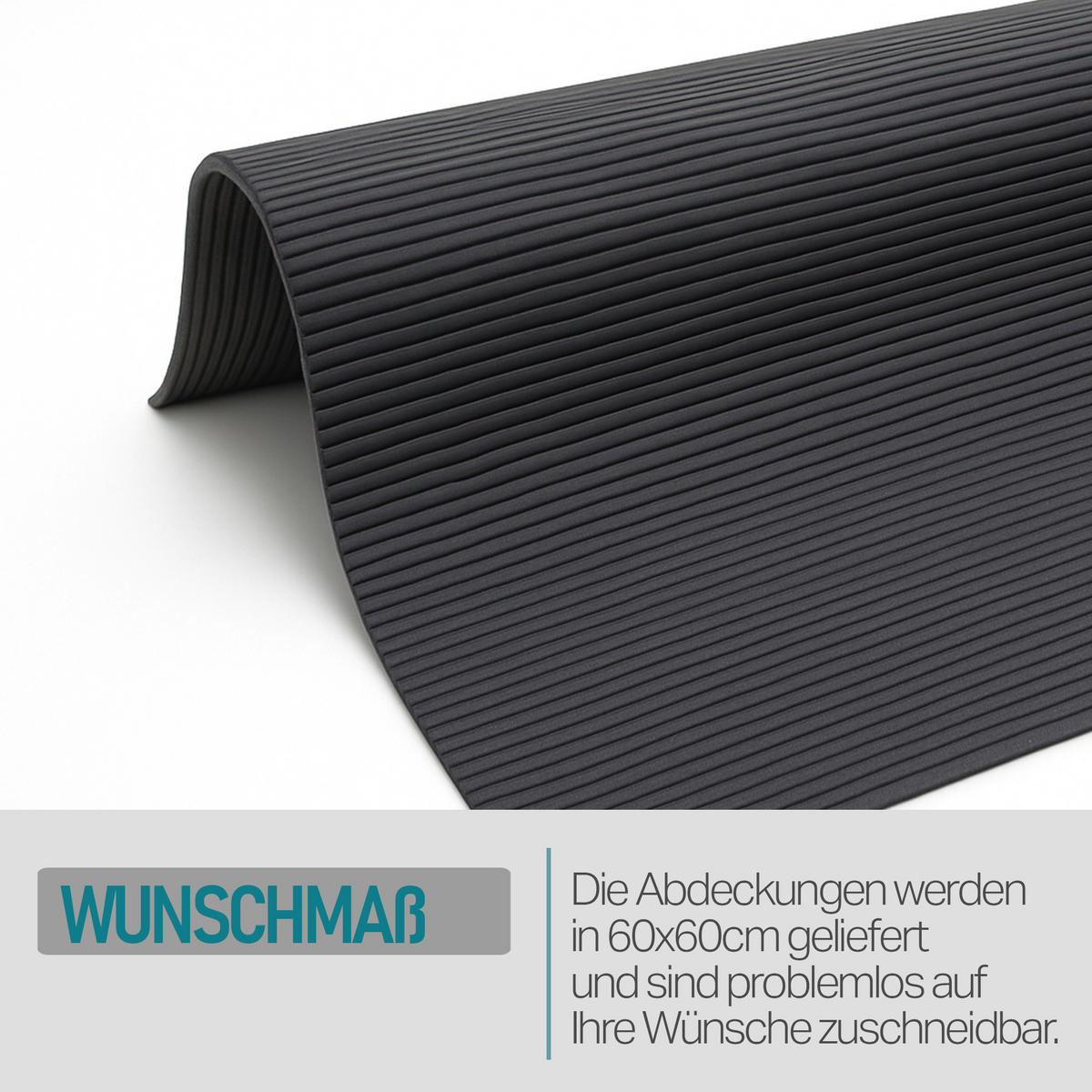 WASCHMASCHINENAUFLAGE 60x60 cm Schwarz - Schwarz, Kunststoff (60/60cm) - Bestlivings