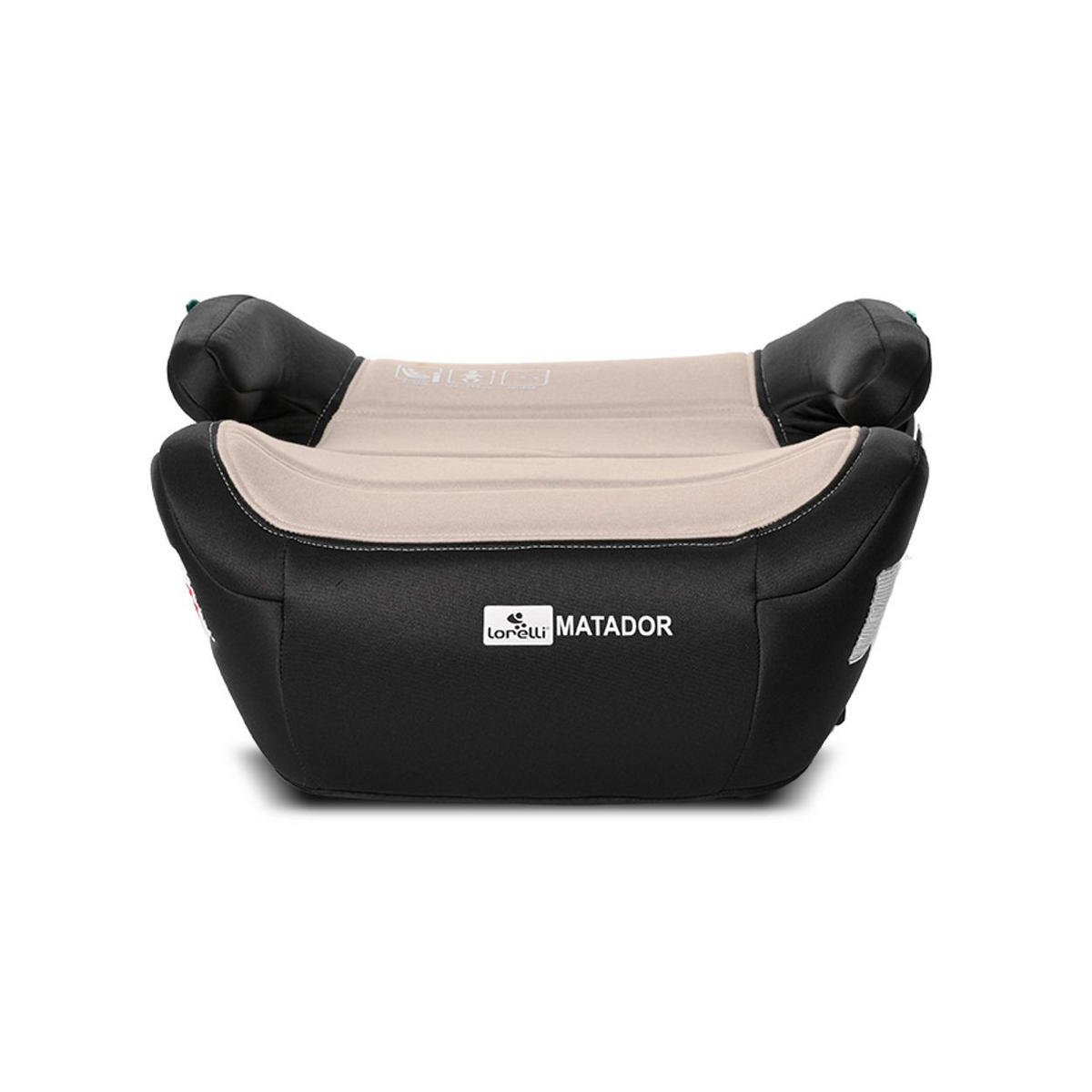 KINDERSITZERHÖHUNG Matador Isofix (125-150cm) beige Armlehne, i-Size, Maximalgewicht: 36 kg, Isofix-System, waschbar - Beige, Kunststoff (42/21/38cm) - Lorelli