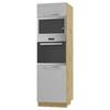 BACKOFEN-HOCHSCHRANK Kvantum D14/RU/60/207 Dust Grey Matt / Eiche Artisan Matt 60 / 59 / 207cm - Eiche Artisan/Grau, Holz/Holzwerkstoff (60/207/59cm) - Feldmann-Wohnen