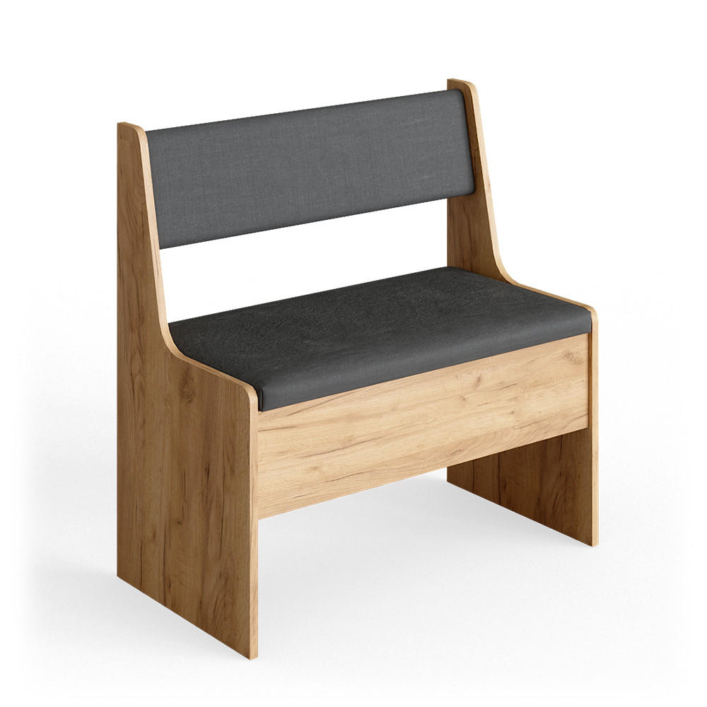 ESSZIMMER-ECKBANK Roman Sandeiche 76.6 x 41.5 cm - Anthrazit/Eiche Wotan, Holzwerkstoff (41.5/80/76.6cm) - Vicco