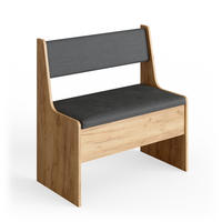 ESSZIMMER-ECKBANK Roman Sandeiche 76.6 x 41.5 cm - Anthrazit/Eiche Wotan, Holzwerkstoff (41.5/80/76.6cm) - Vicco