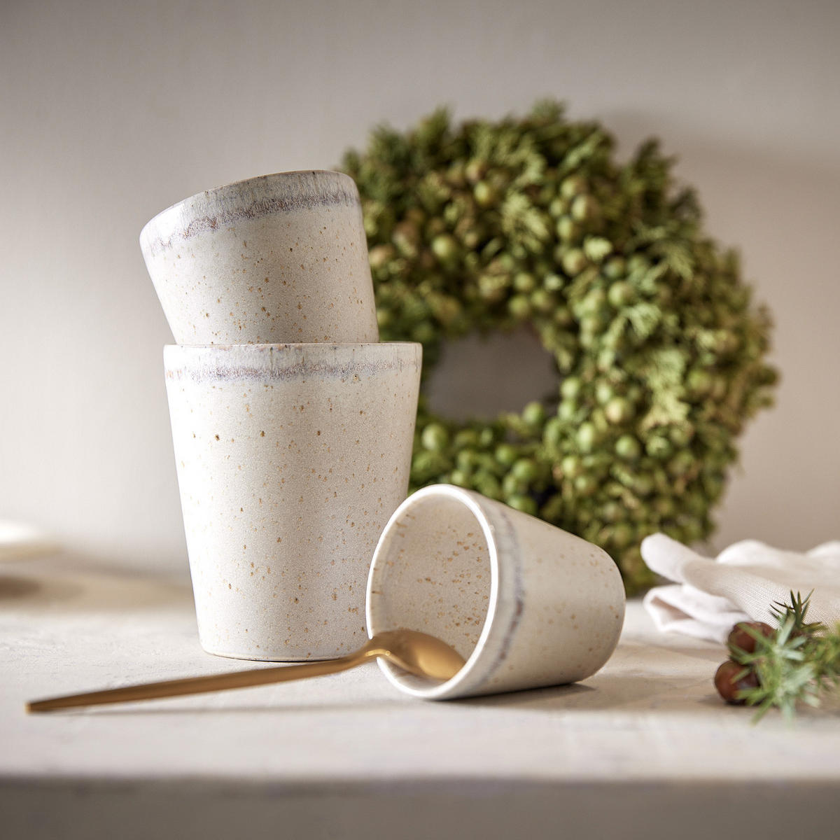 ESPRESSOTASSE (6er-Set) Artisan 90 ml - Beige, Keramik (0.09L) - Butlers