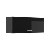HÄNGESCHRANK R-Line, Schwarz Hochglanz/Anthrazit, 100 cm Flach - Schwarz Hochglanz/Anthrazit, Holzwerkstoff (100/40/31cm) - Vicco