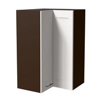 ECKHÄNGESCHRANK Oslo W14/60 Lava / Weiß Matt 60 / 60 / 96cm - Dunkelgrau/Weiß, Holz/Holzwerkstoff (60/96/60cm) - Feldmann-Wohnen