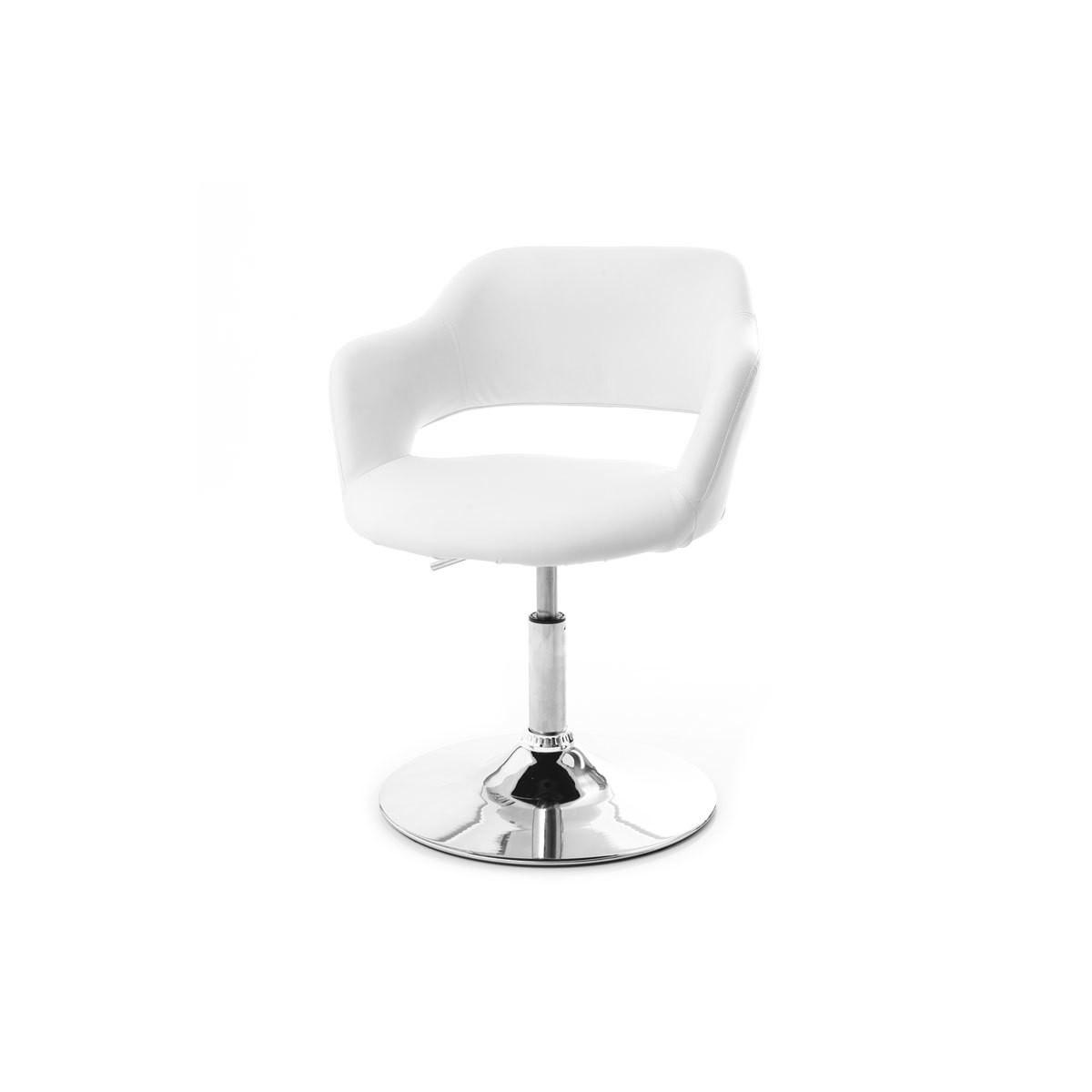 SESSEL Design JESSY Weiß - Weiß, Textil (58/80/55cm) - Miliboo