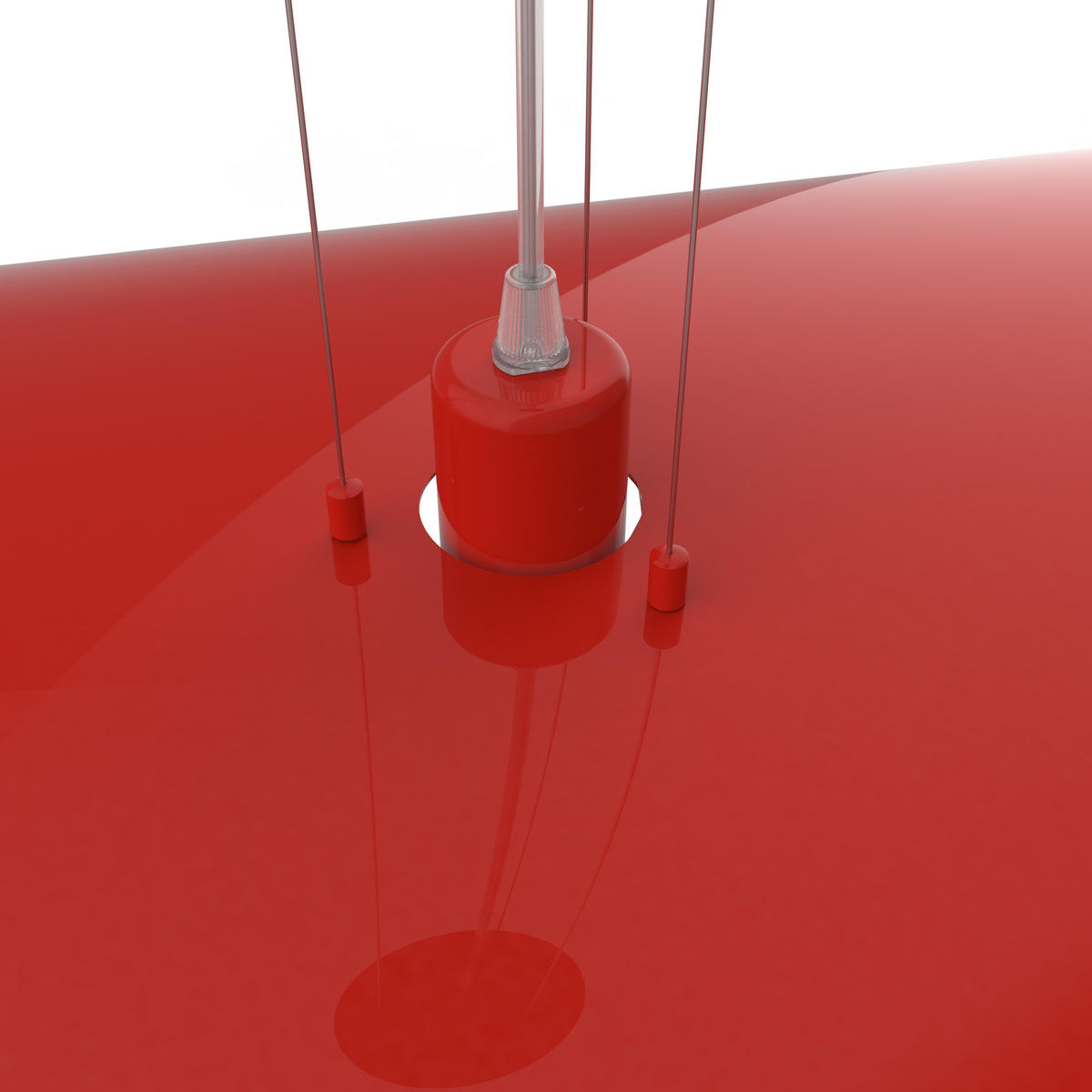 HÄNGELEUCHTE Piuma D90 - Rot, Metall (90/90/120cm) - Lumicom