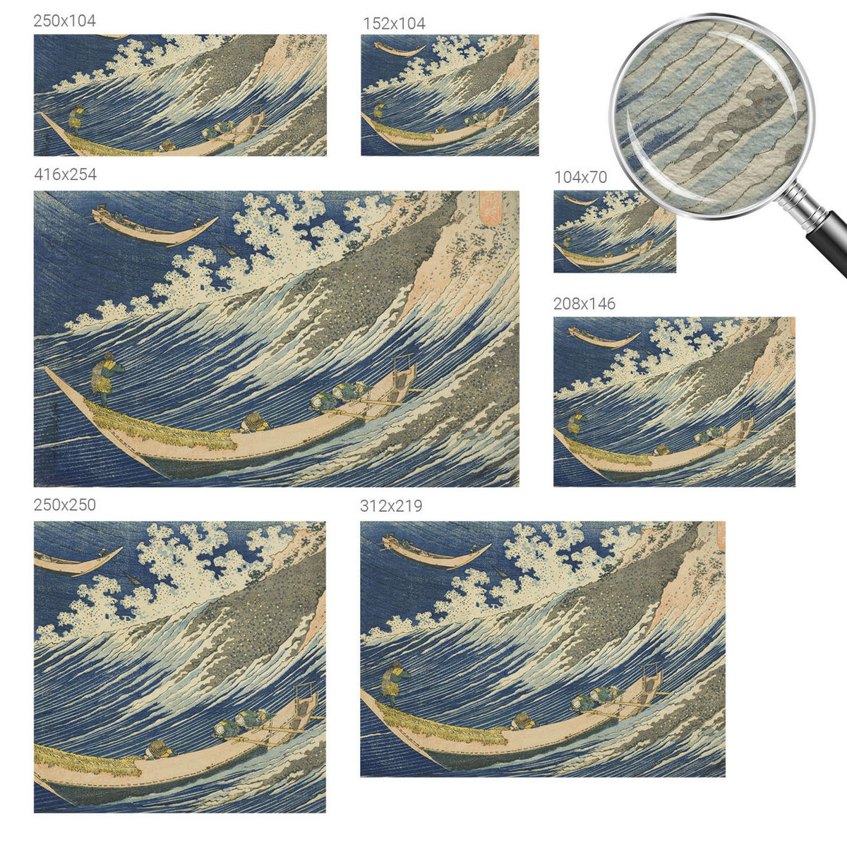 FOTOTAPETE 104x70 cm - Meereswellen - Blau, Textil (104/70cm) - Wallfluent