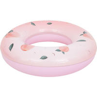 SCHWIMMREIFEN Pfirsich Ø106 cm mit Sicherheitsventil und Pfirsich-Design - Multicolor, Kunststoff (106/106cm) - Avenli