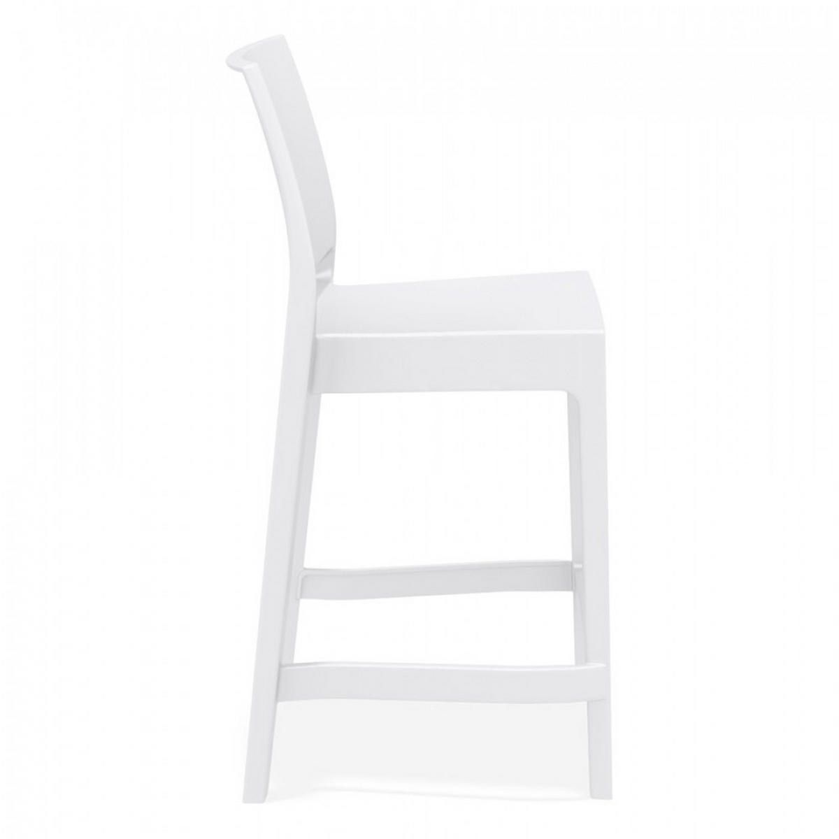 BARHOCKER Weiß 40.5x96.5x51cm - Weiß, Kunststoff (40.5/96.5/51cm) - AlterEgo