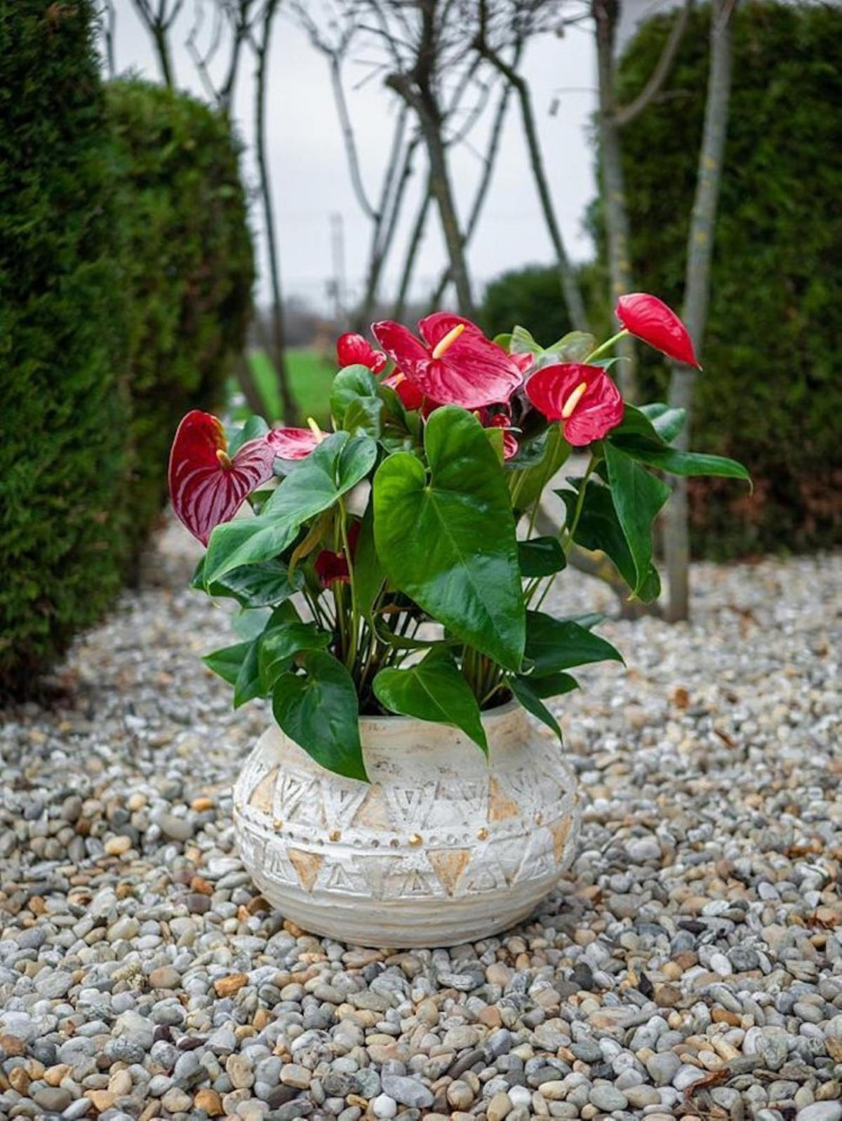 BLUMENTOPF mit Mosaik, hellbraun, Keramik, 36x36x23cm - Braun, Kunststoff (23cm) - PROREGAL
