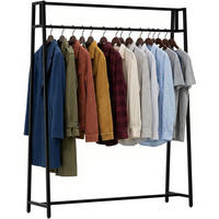 KLEIDERSTÄNDER Fritz 120x35x150cm Metall Schwarz Kleiderstange - Schwarz, Metall (120/150/35cm) - DELUKE