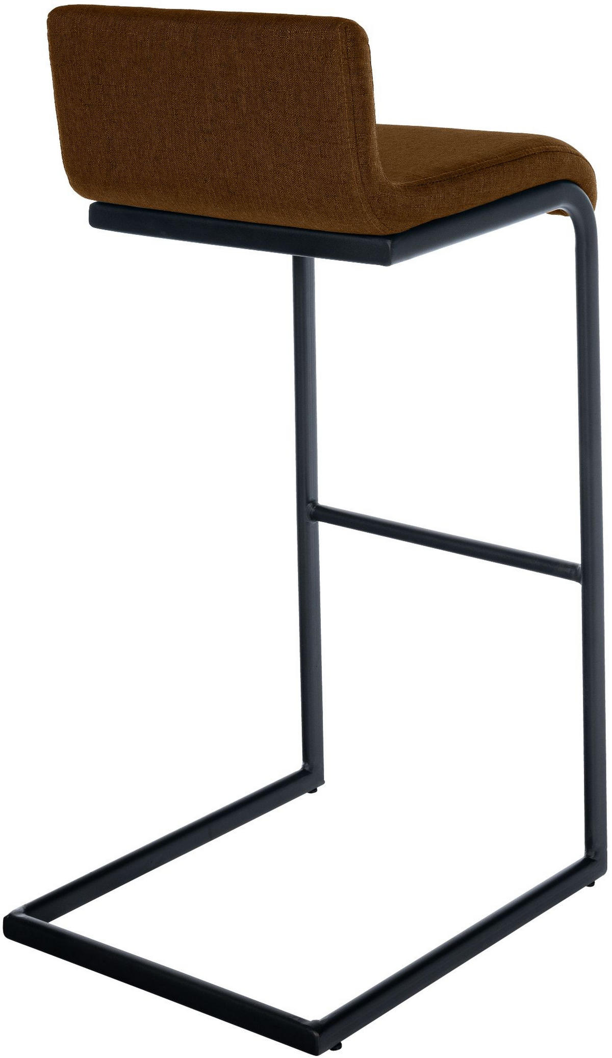 BARHOCKER 2 Stoff Braun - Schwarz/Braun, Textil/Metall (40/96/50cm) - CLP