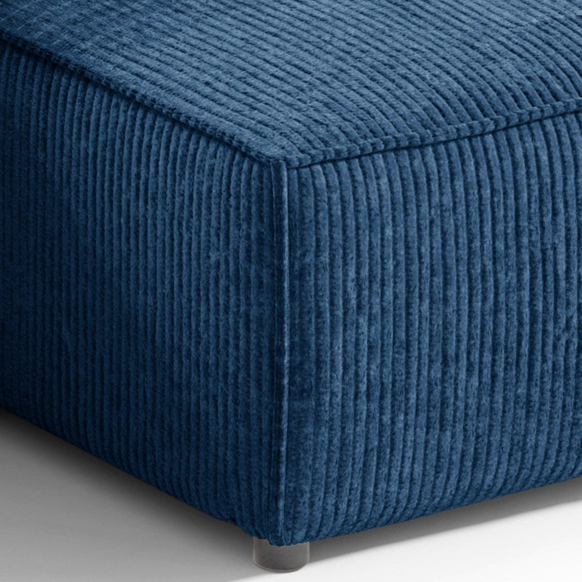 ECKSOFA Isaac 3 Sitzplätze Blau - Blau, Holz (257/148cm) - Petits-meubles