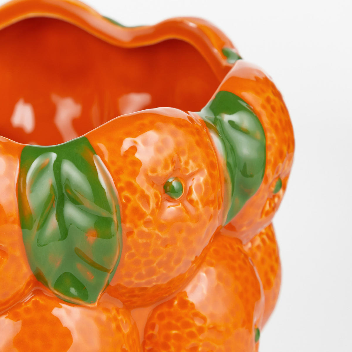 BLUMENTOPF Naranja Orange - Orange, Keramik (18cm) - Butlers