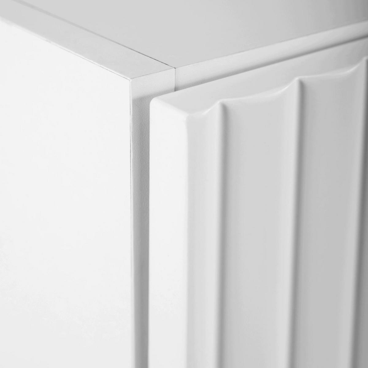 HÄNGESCHRANK BELLO geriffelt Weiß matt 35/68/27 cm - Weiß, Holzwerkstoff/Metall (35/68/27.2cm) - Rodan