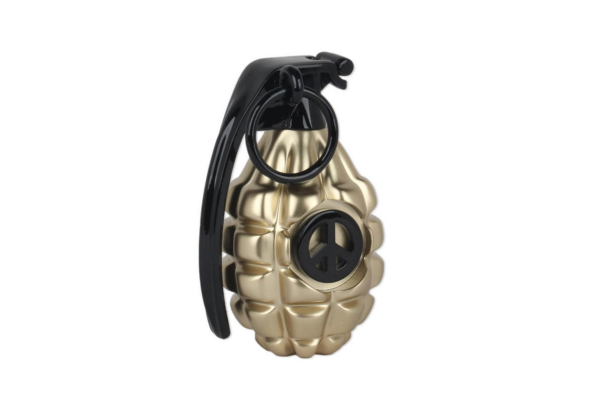 SKULPTUR Gold 15/25 cm - Goldfarben/Schwarz, Stein (1.2/25/13cm) - KUNSTLOFT