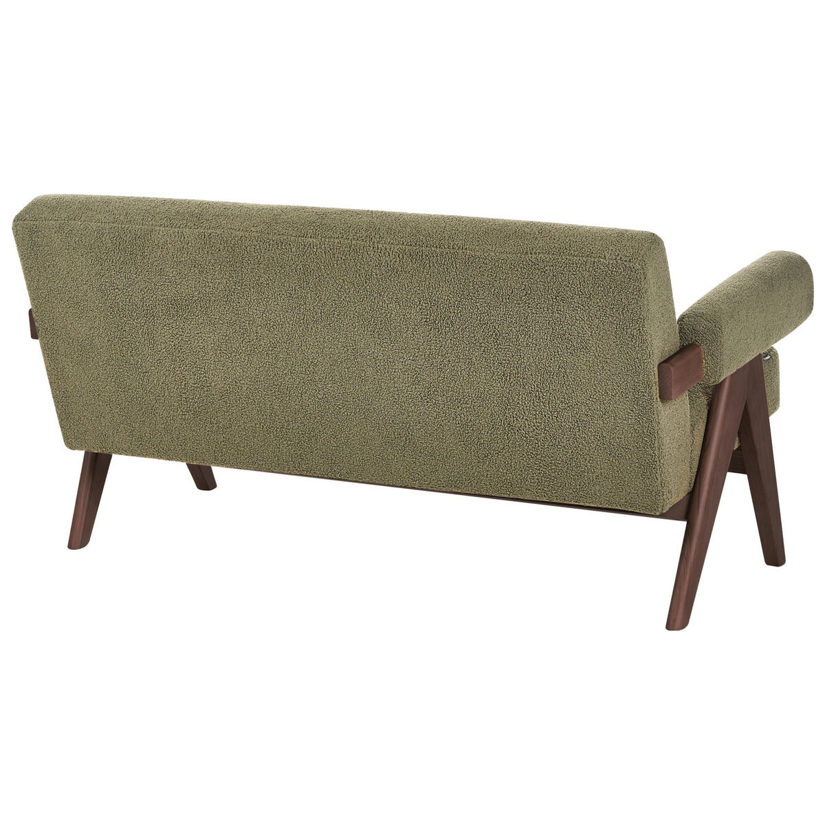 2-SITZER-SOFA Bouclé Grün/Dunkelbraun Tamre - Braun/Grün, Textil (148/79/78cm) - Beliani