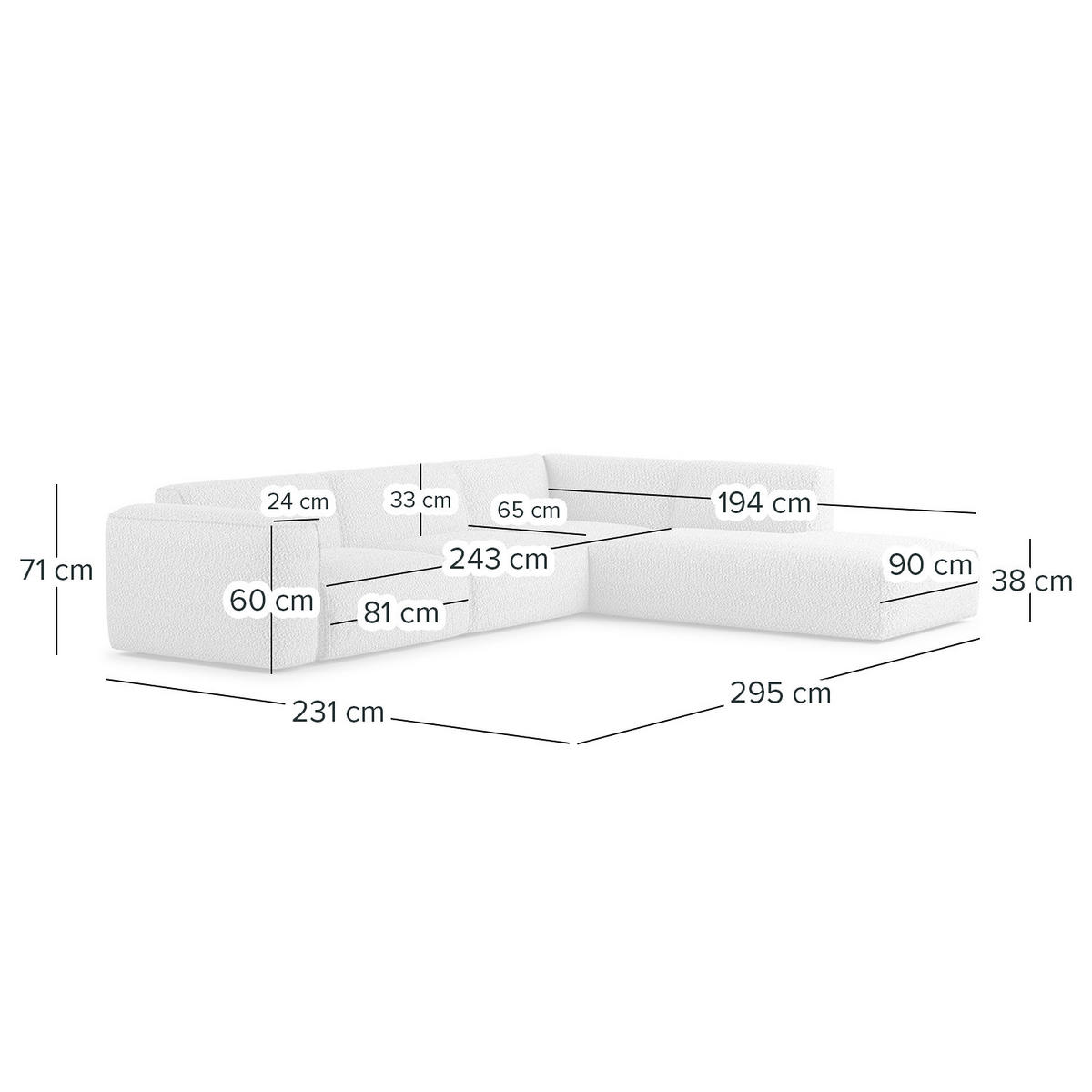 3-SITZER ECKSOFA mit Recamiere - Schwarz/Grün, Kunststoff/Textil (295/231cm) - home24