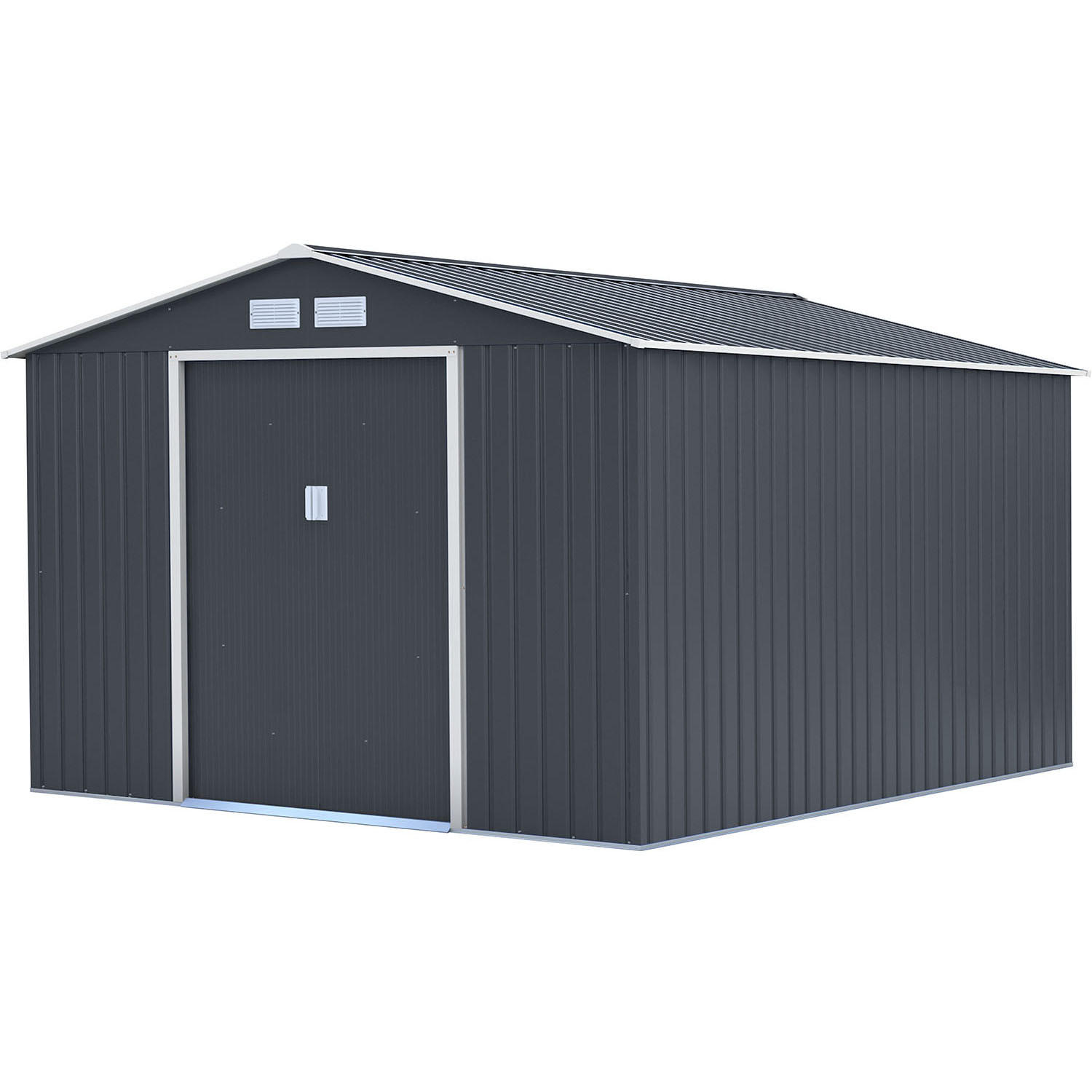 METALL-GARTENHAUS - "Vegas" - 8,83 m² - Grau, Metall (267/202/309cm) - Habitat Garten