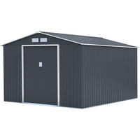 METALL-GARTENHAUS - "Vegas" - 8,83 m² - Grau, Metall (267/202/309cm) - Habitat Garten