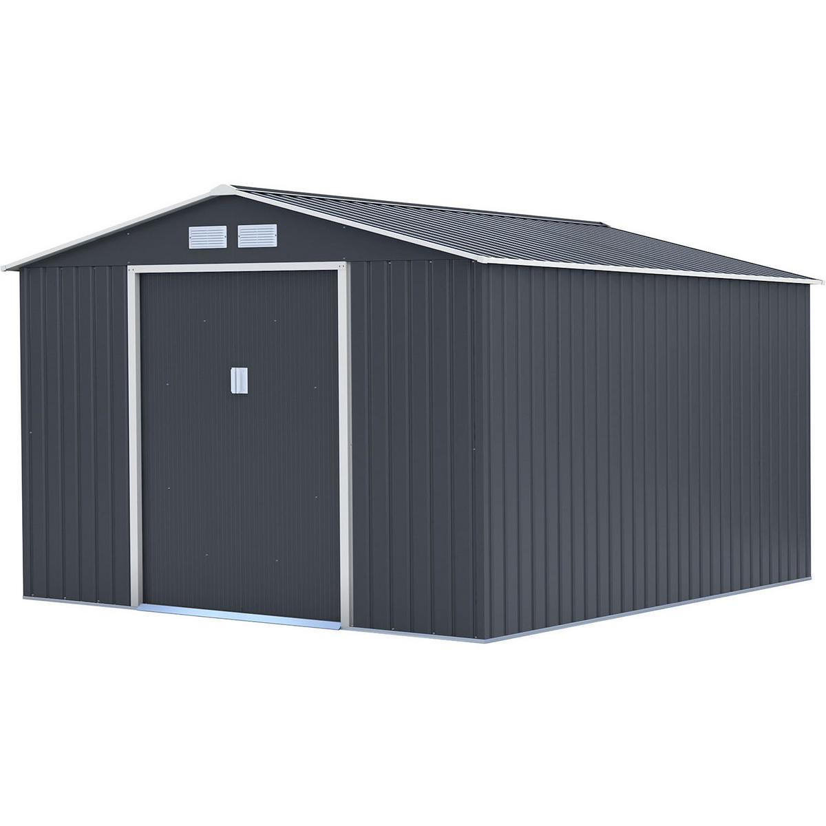 METALL-GARTENHAUS - "Vegas" - 8,83 m² - Grau, Metall (267/202/309cm) - Habitat Garten