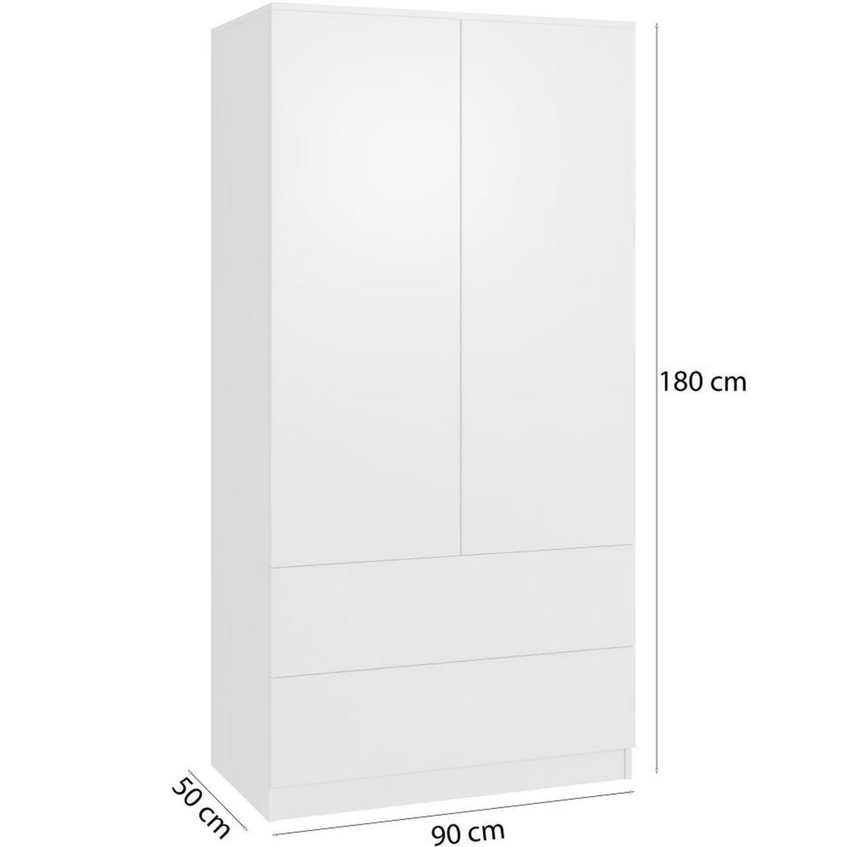 DREHTÜRENSCHRANK Look mit 2 Türen und Schubladen, 90 cm, eiche Artisan - Eiche Artisan, Holzwerkstoff (90/180/50cm) - Beautysofa