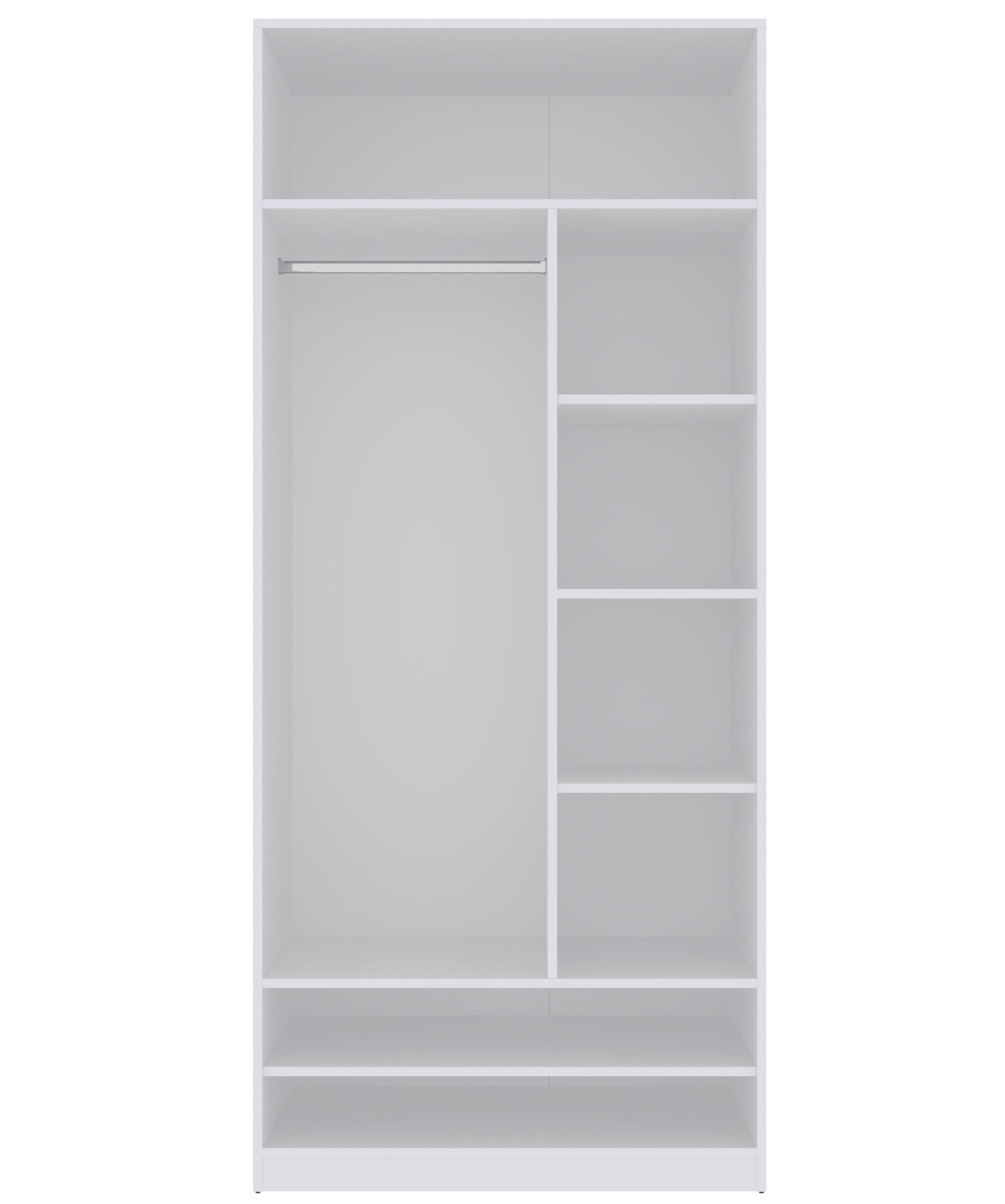 OFFENER-GARDEROBENSCHRANK TRES 02 Weiß 90/206/51 CM - Weiß, Holzwerkstoff (90/206/51cm) - Marmex Möbel