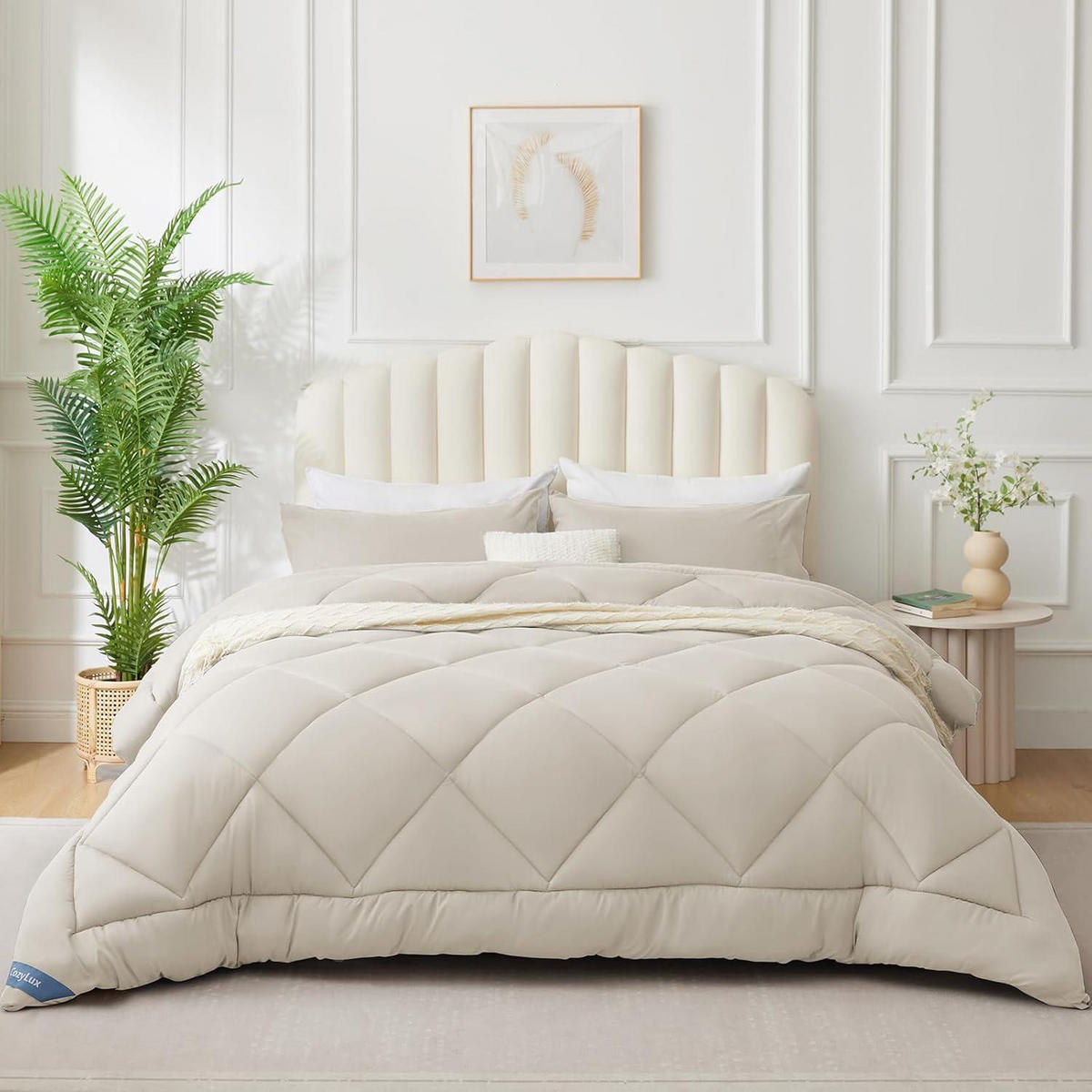BETTDECKE 240x260 cm 4 Jahreszeiten Mikrofaser Beige - Beige, Textil (5/150cm) - LUXUSKOLLEKTION