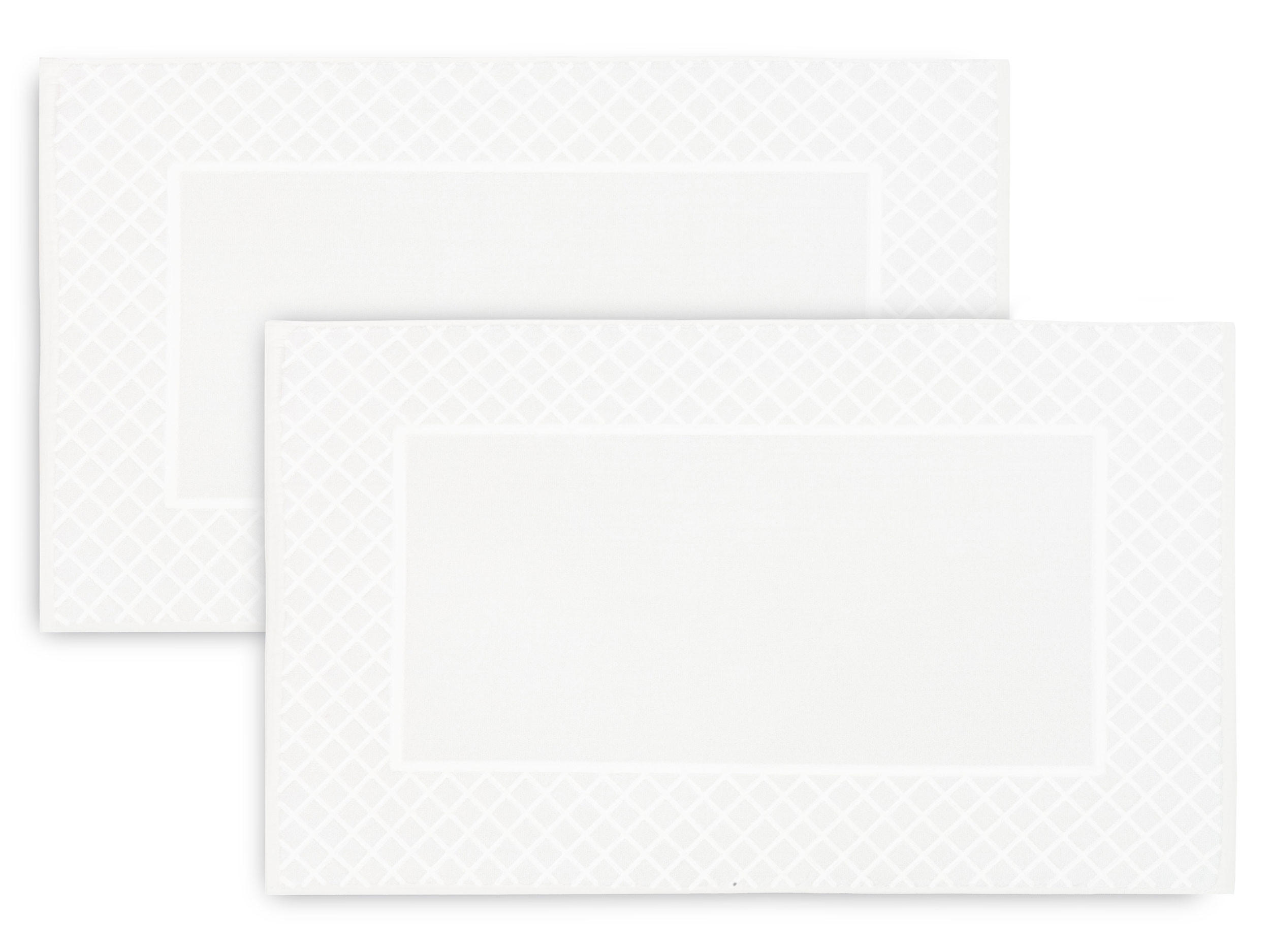 BADEMATTE, 2er-Set, 50x80 cm, 100% Baumwolle - Weiß, Textil (50/80cm) - Zollner