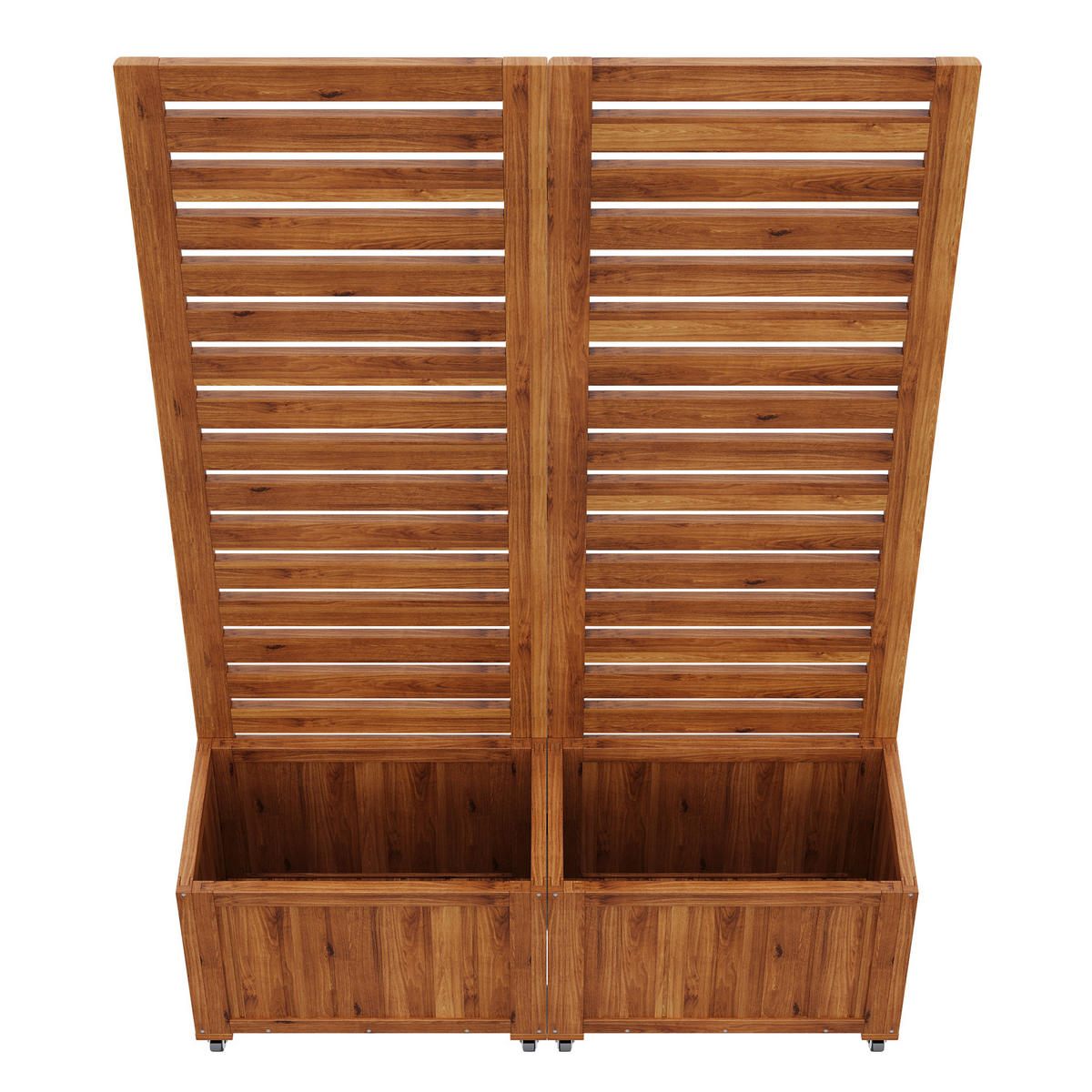 PFLANZKÜBEL Massives Tannenholz Dunkelbraun mit Spalier - Braun, Holz (32/32/102.5cm) - ComfortXL