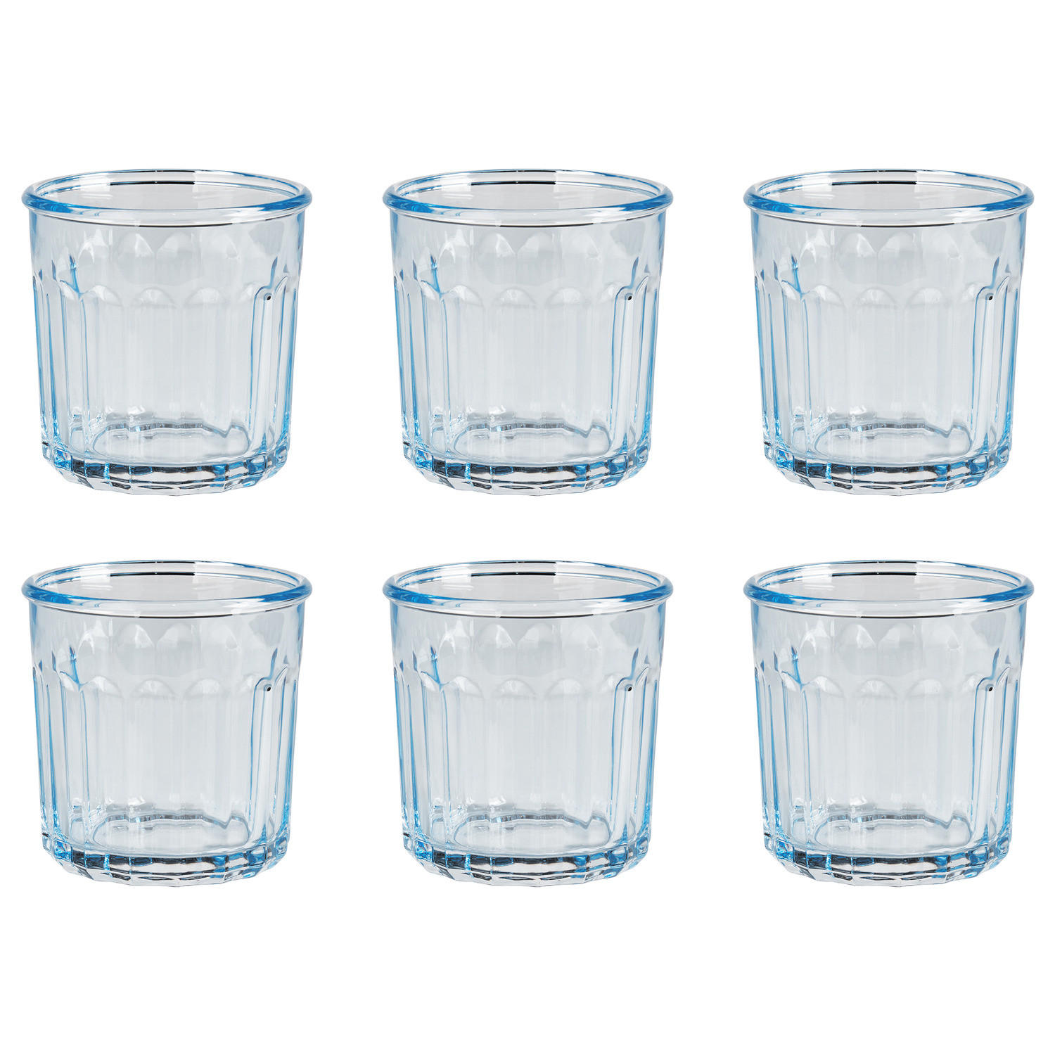 TRINKGLAS (6er-Set) Baretto 380ml - Hellblau, Glas (0.5L) - Butlers