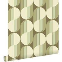TAPETE Retro-Ornamente 50 x 900 cm - Grün, Papier (50/900cm) - ESTAhome