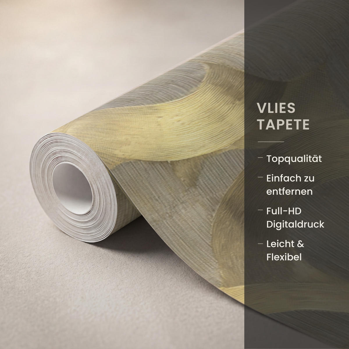 TAPETE - Modern - Geometrisch - Gold - 450x200 cm - Goldfarben, Papier (450/200cm) - OnlyWow