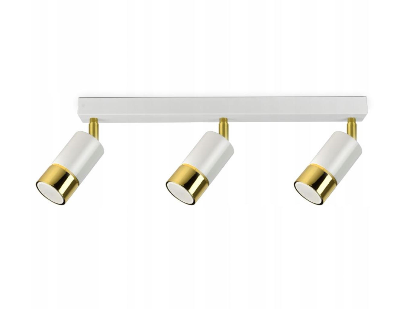 DECKENLEUCHTE Milano Spot - Weiß Hochglanz/Goldfarben, Metall (8/50/18cm) - kiki design