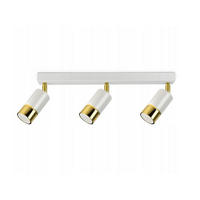 DECKENLEUCHTE Milano Spot - Weiß Hochglanz/Goldfarben, Metall (8/50/18cm) - kiki design