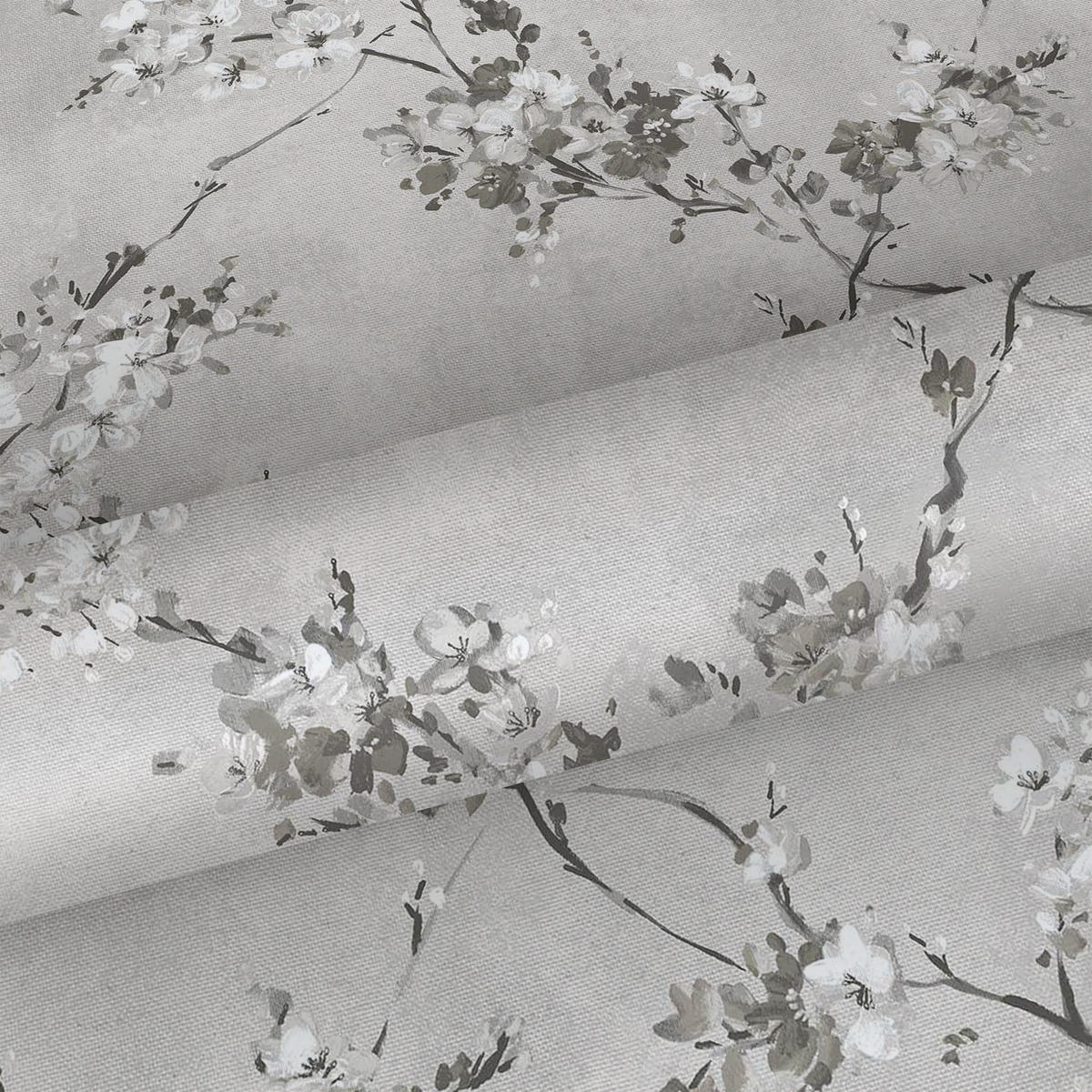 TAPETE Blumen 53 cm x 10 m - Grau, Papier (53/1000cm) - Sanders & Sanders
