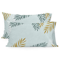 KISSENBEZUG foliage mint 50x75 cm (x2) mehrfarbig - Multicolor, Textil (50/75cm) - Happy Friday