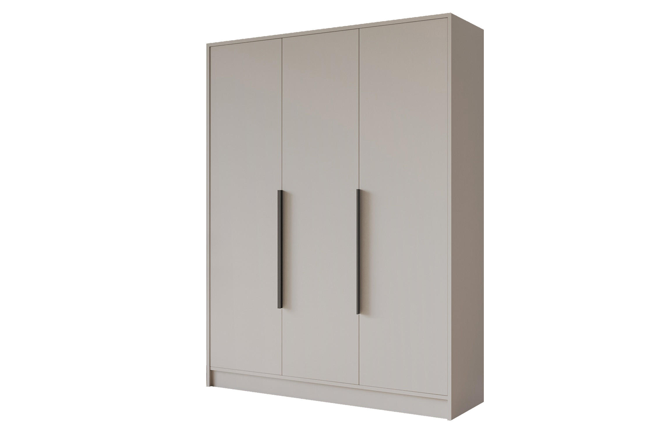 KLEIDERSCHRANK - PORTO - 150 - Kaschmir - Kaschmir/Schwarz, Holzwerkstoff (150/200/51cm) - ALTDECOR