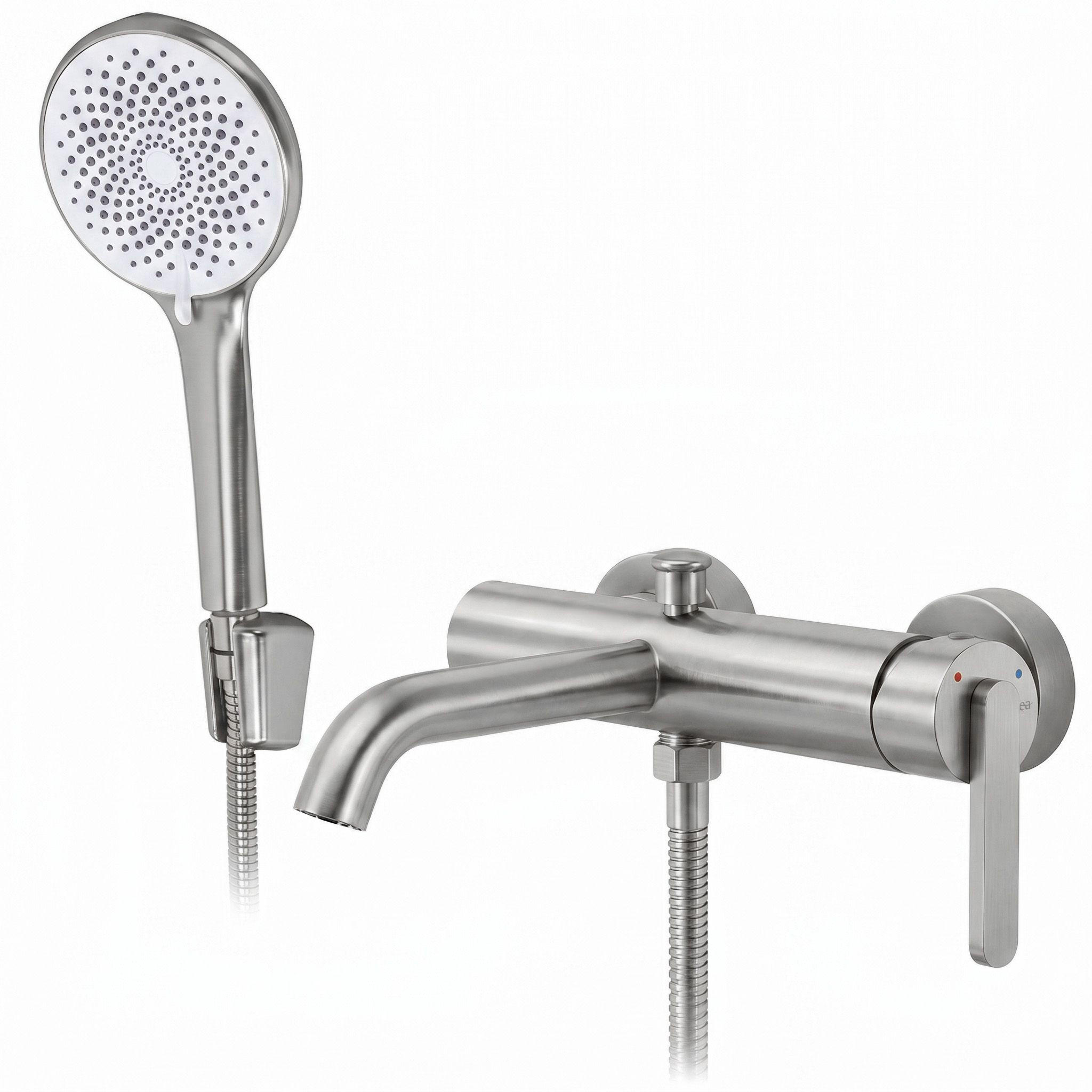 WANNENARMATUR Rea Ontario Side Brush Nickel - Edelstahlfarben, Metall (24/10/27.5cm) - REA