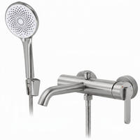 WANNENARMATUR Rea Ontario Side Brush Nickel - Edelstahlfarben, Metall (24/10/27.5cm) - REA