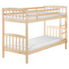 HOCHBETT Heller Holzfarbton 90-200 cm Revin - Eschefarben, Holz (90/200cm) - Beliani