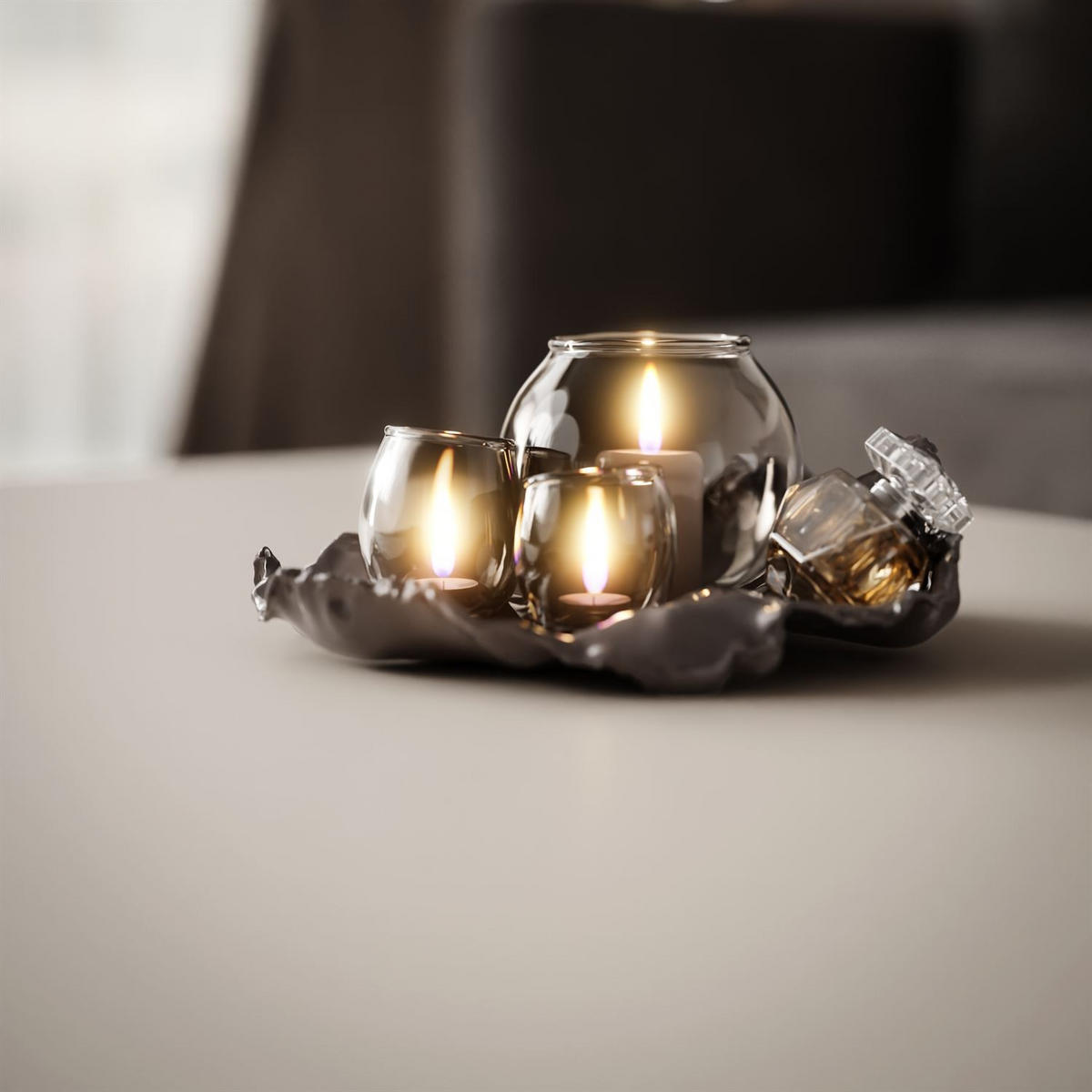 COUCHTISCH SAPHIRA SILVER mit Ablageboden, Kaschmir Matt - Kaschmir, Holzwerkstoff (60/100/40cm) - Lookway