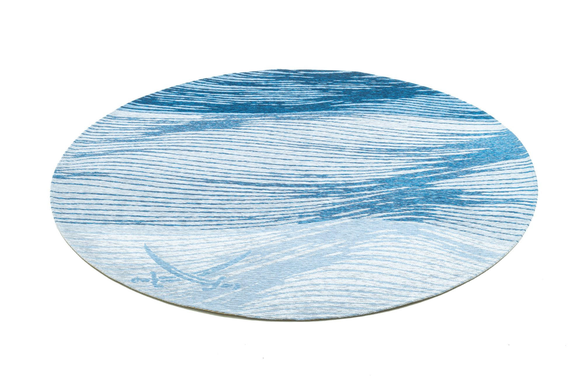 FLACHWEBTEPPICH Keitum 100x100 cm - Blau, Textil (100/100cm) - Sansibar SYLT