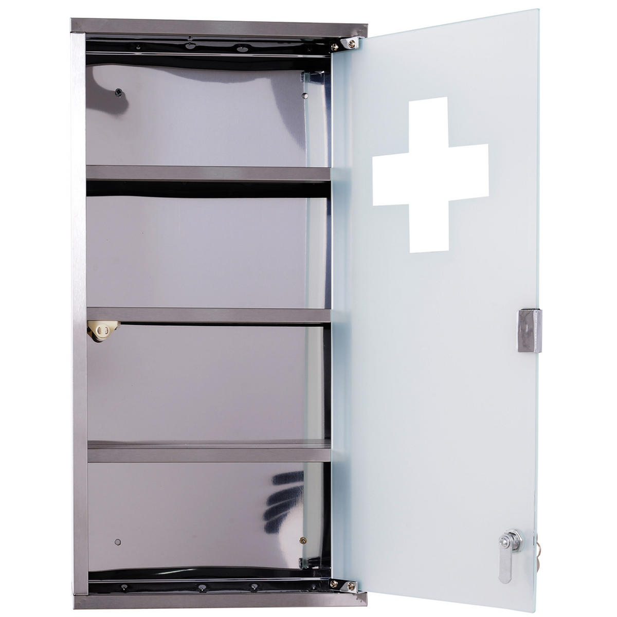 MEDIZINSCHRANK aus Edelstahl 30/12/60 cm - Grau, Metall (30/60/12cm)