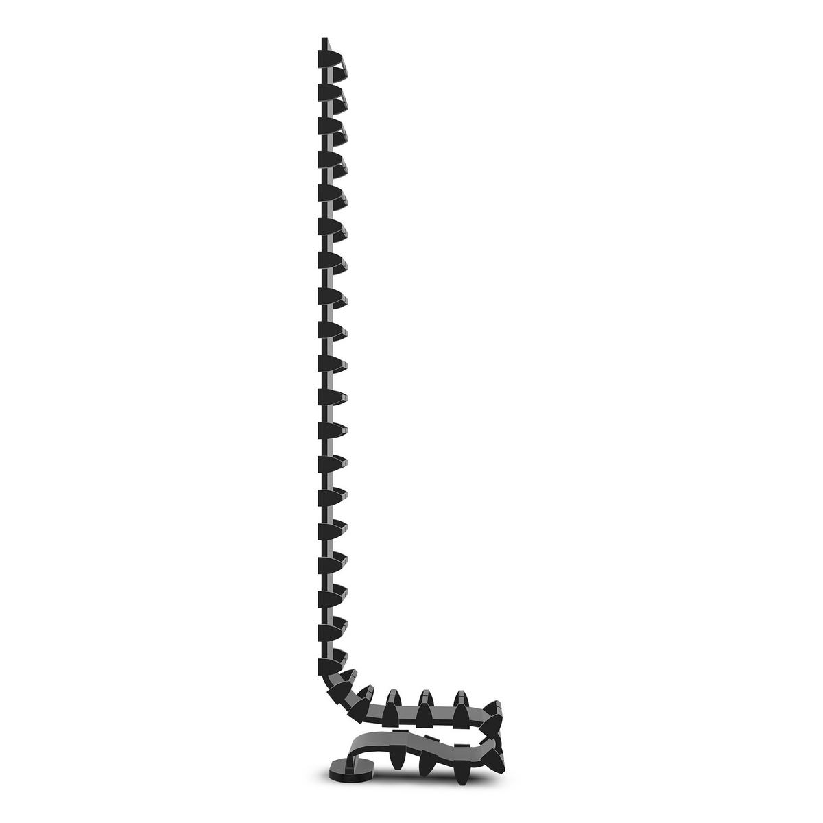 KABELKANAL Vertikale Kabelführung für höhenverstellbare Schreibtische / - Schwarz, Kunststoff (8/31/22cm) - ASSMANN