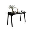 SCHREIBTISCH Frame Schwarz, mit Schwarz Metallbeine - Schwarz, Holzwerkstoff (680/1200/820cm) - Bettso
