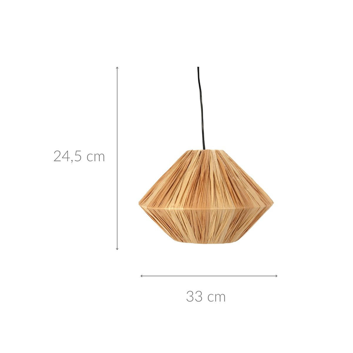 HÄNGELEUCHTE Papier - Beige, Papier (33/33/24.5cm) - Home Styling Collection
