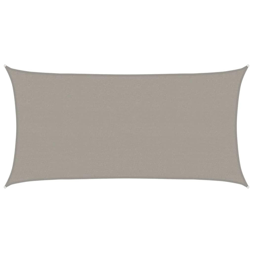 SONNENSEGEL 160 G/M² Rechteckig Hellgrau 3/6 M Hdpe - Grau, Kunststoff (300/600cm) - vidaXL